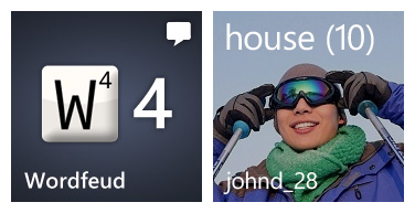 Live Tile, front and back side